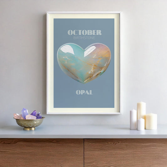 OCTOBER Birthstone Print - Opal Fine Art Print