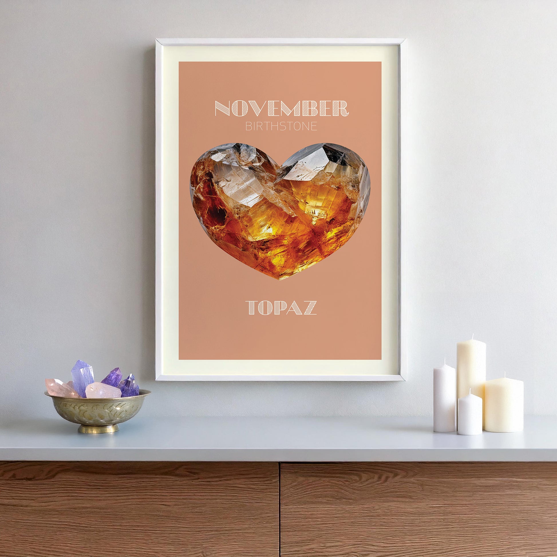 NOVEMBER Birthstone Print - Topaz Art Print