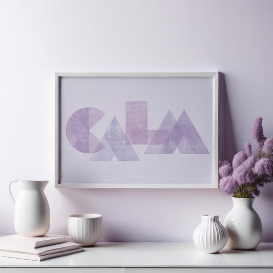 CALM - Geometric Typography Print