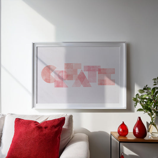 CREATE - Geometric Typography Print