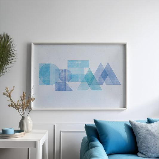 DREAM - Geometric Typography Print