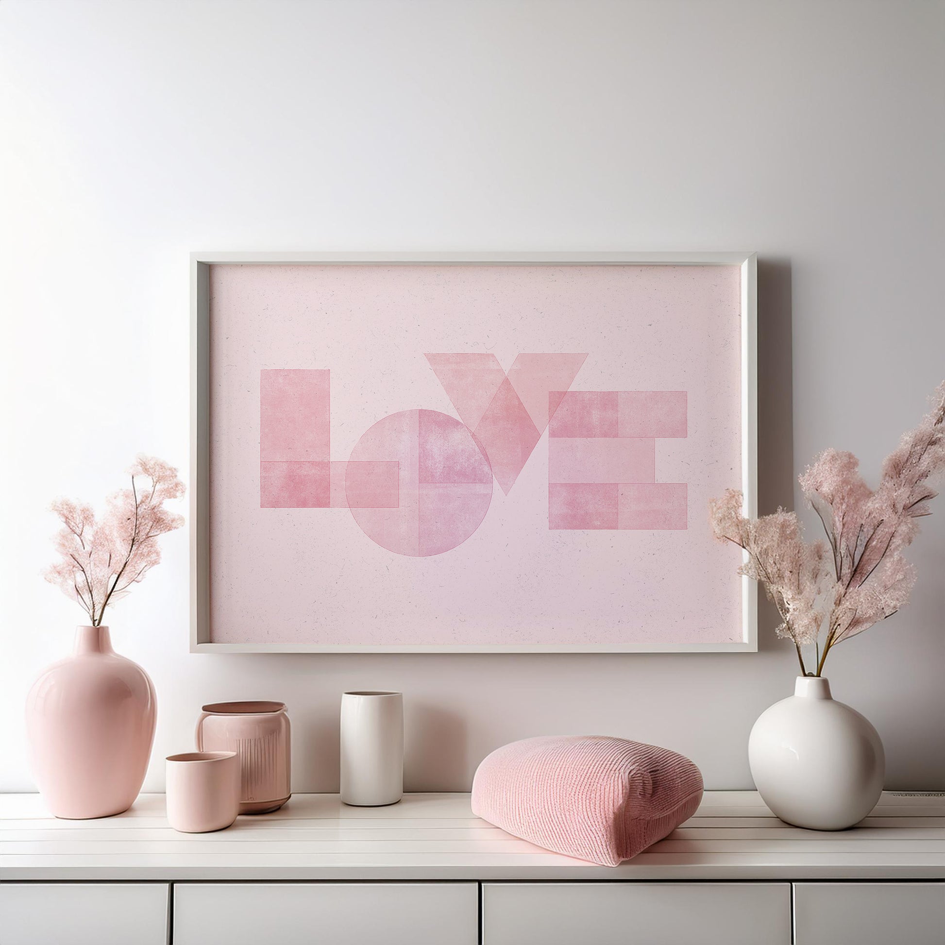 LOVE - Geometric Typography Print