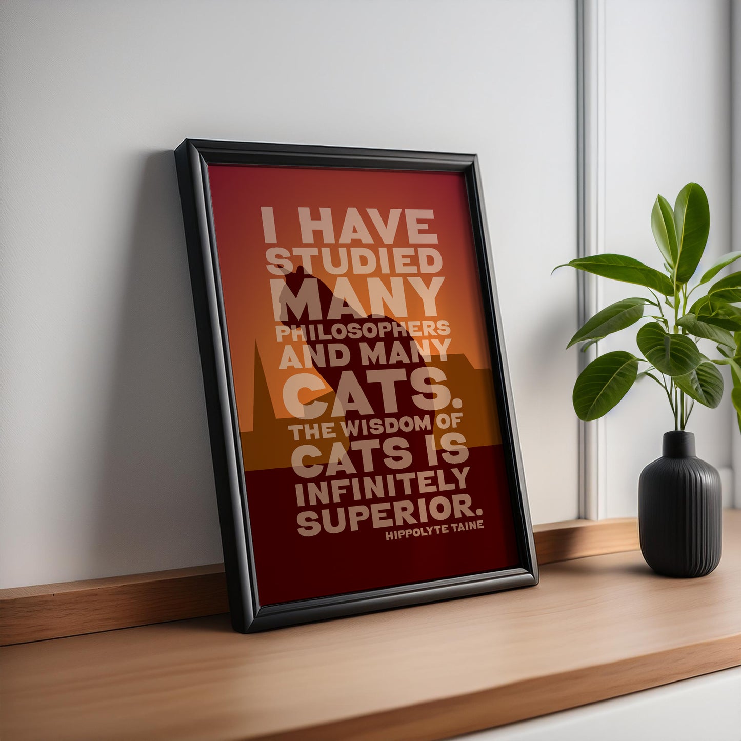 Funny Cat Quote Print