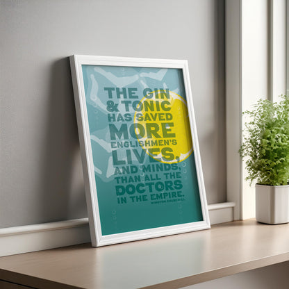 Funny Gin Quote Print