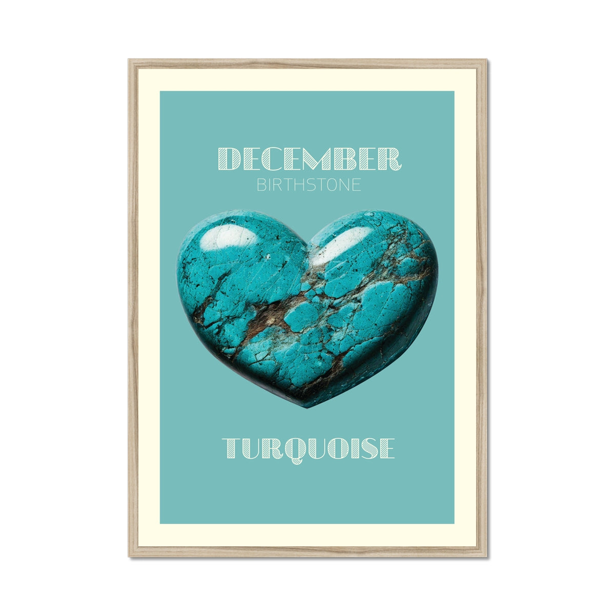 DECEMBER Birthstone Print - Turquoise Art Print