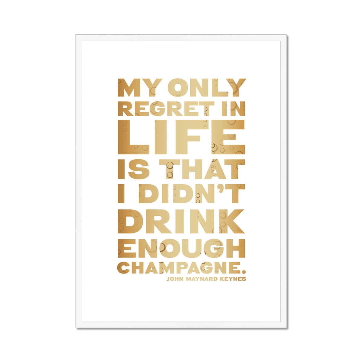 Funny Champagne Quote Print