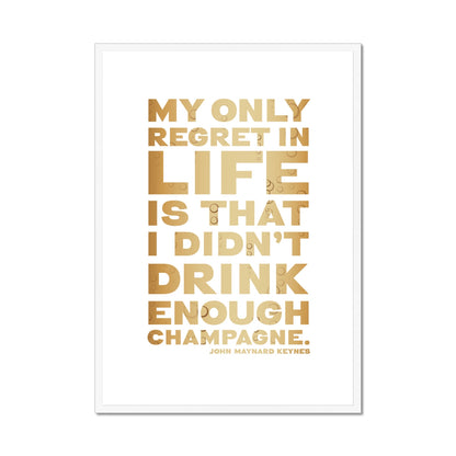 Funny Champagne Quote Print