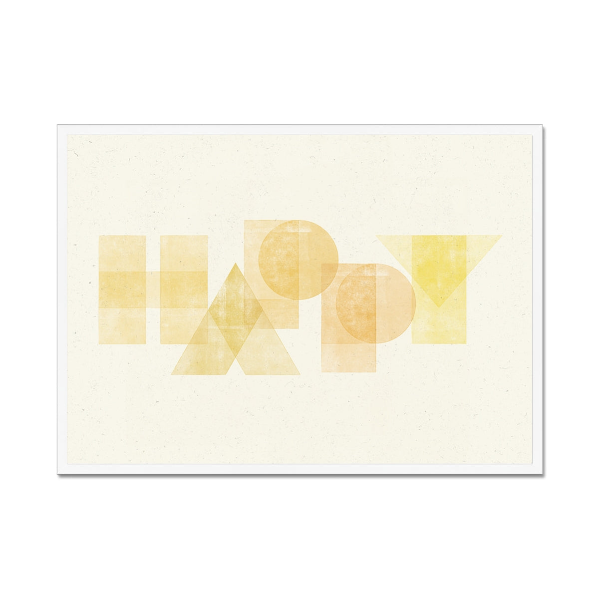 HAPPY - Geometric Typography Print