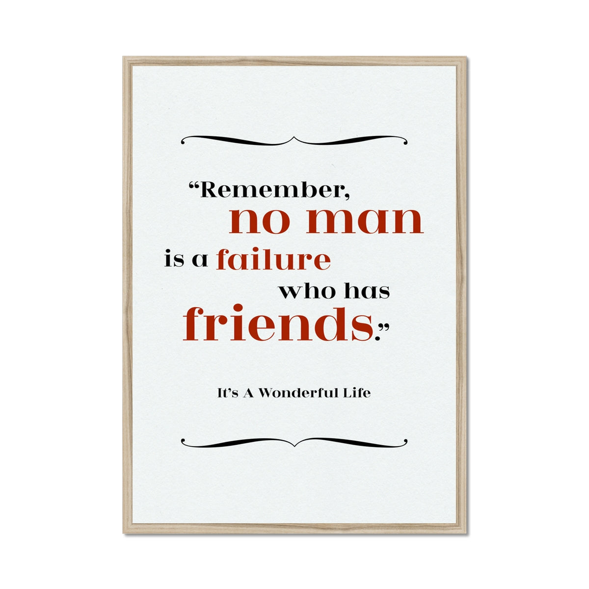 It's A Wonderful Life - Friends Quote Print