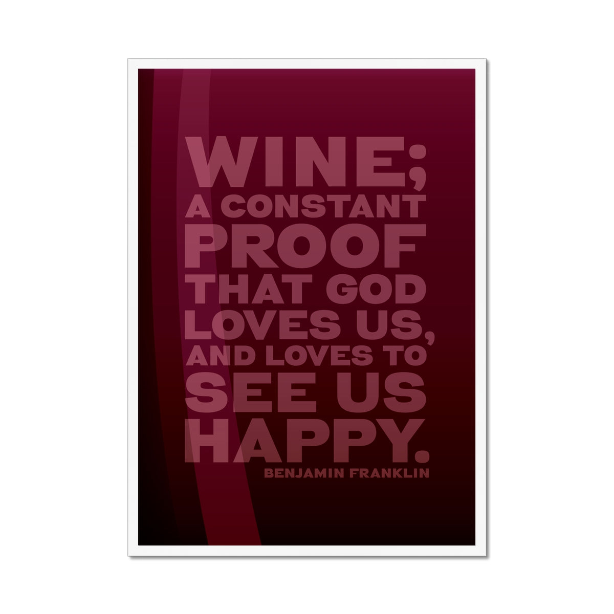 Red Wine Quote Print