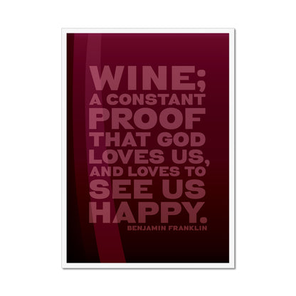 Red Wine Quote Print