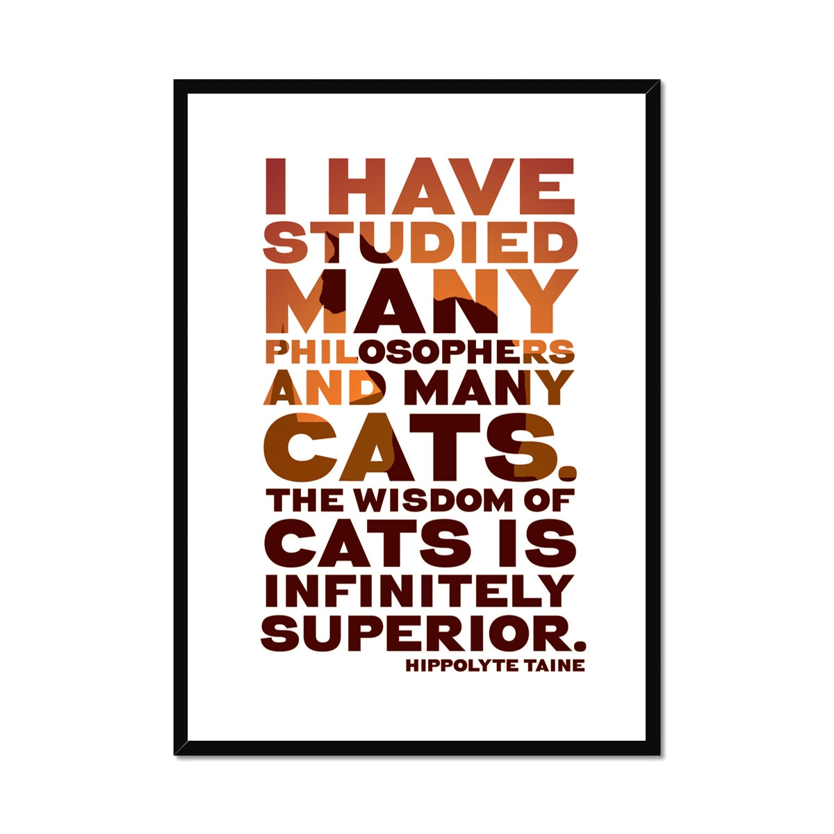 Funny Cat Quote Print