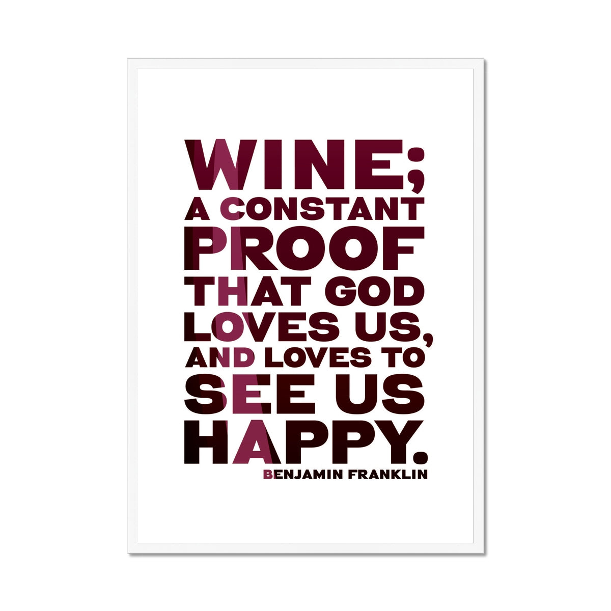 Red Wine Quote Print