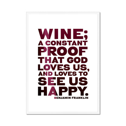 Red Wine Quote Print