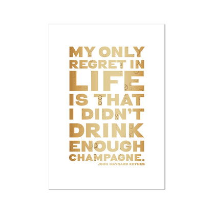 Funny Champagne Quote Print