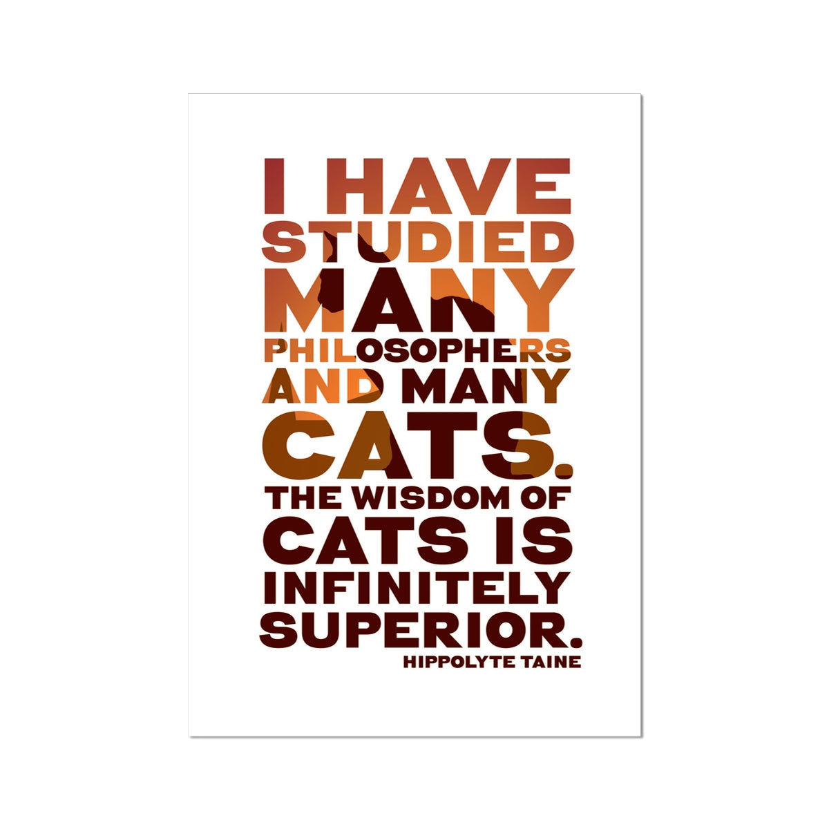 Funny Cat Quote Print