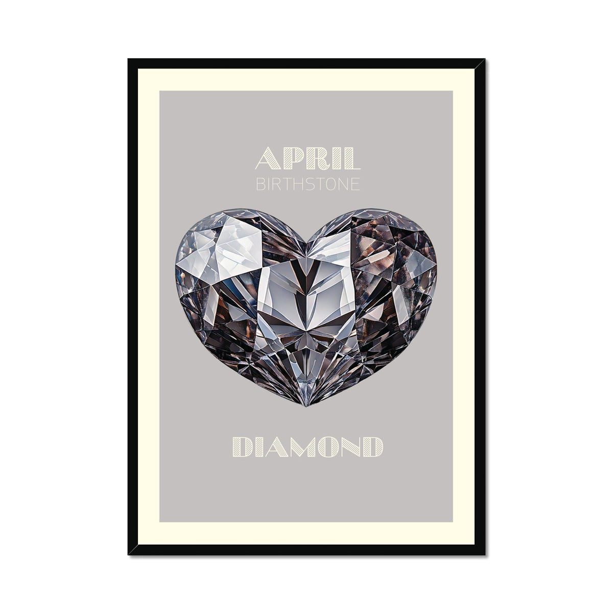 APRIL Birthstone Print - Diamond Art Print