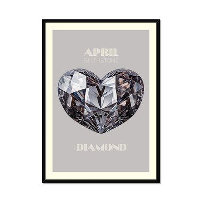 APRIL Birthstone Print - Diamond Art Print