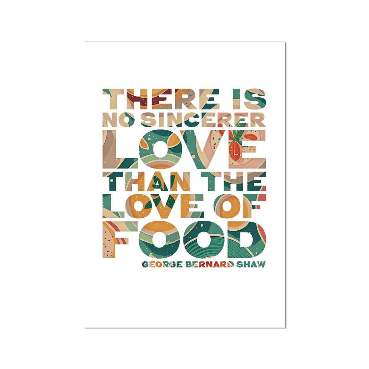 Food Quote Print