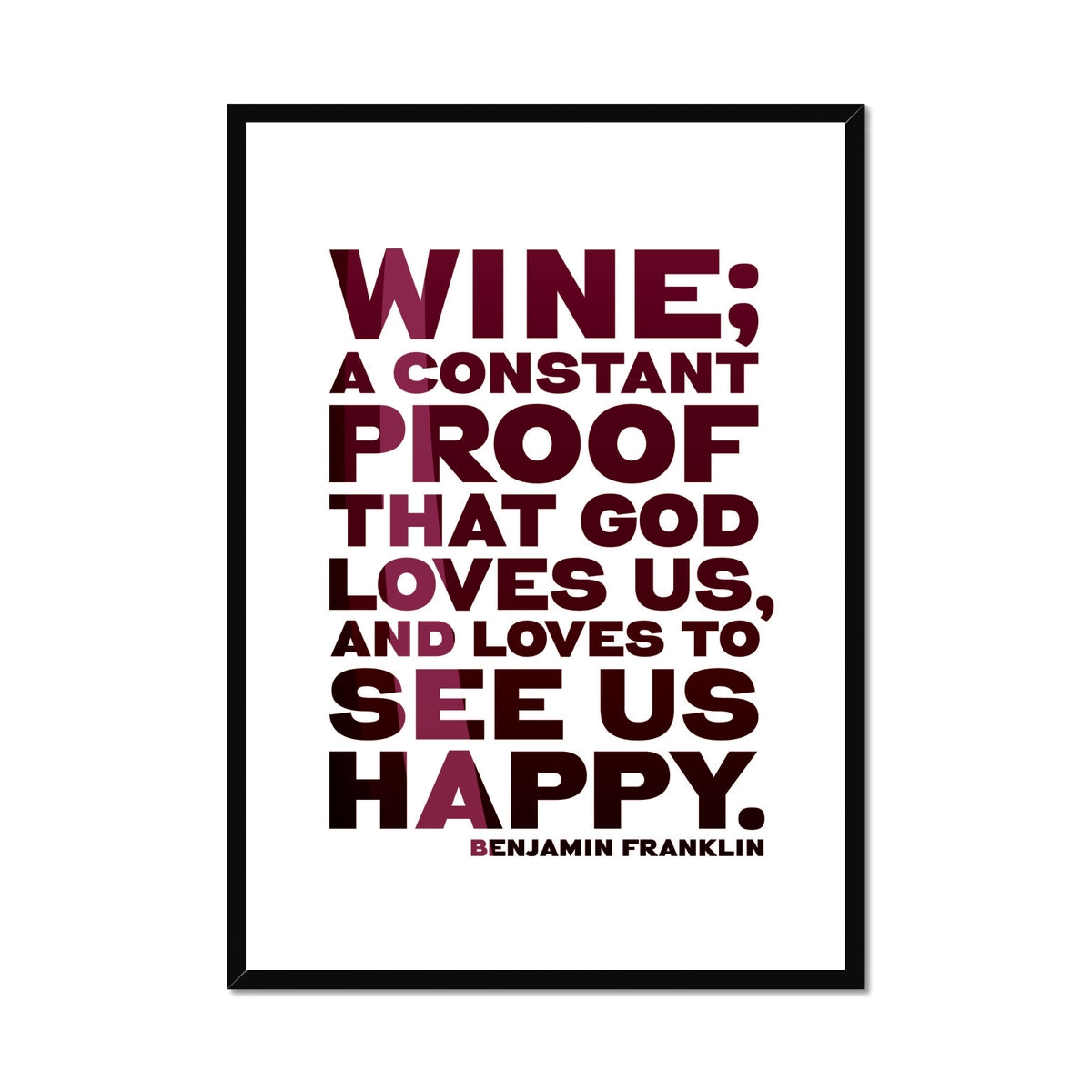 Red Wine Quote Print