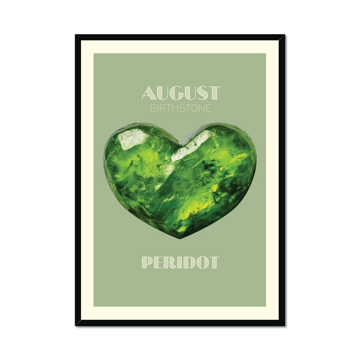 AUGUST Birthstone Print - Peridot Art Print