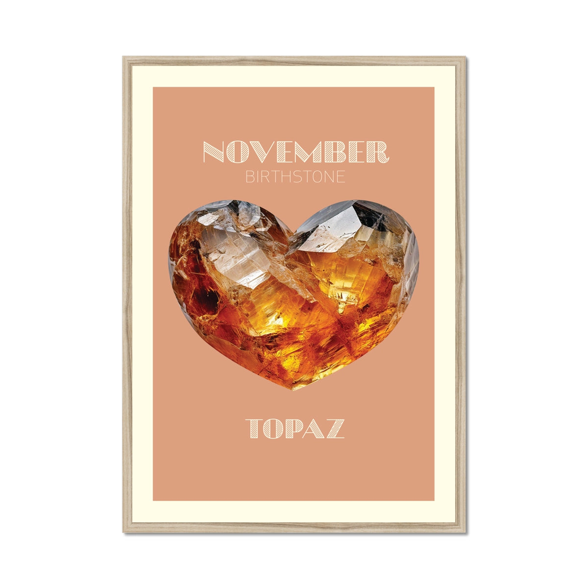 NOVEMBER Birthstone Print - Topaz Art Print