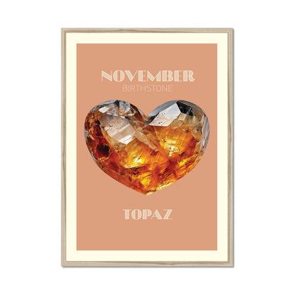 NOVEMBER Birthstone Print - Topaz Art Print