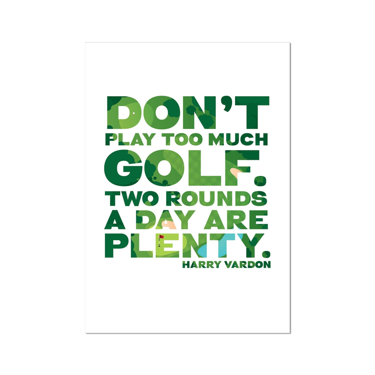 Funny Golf Quote Print