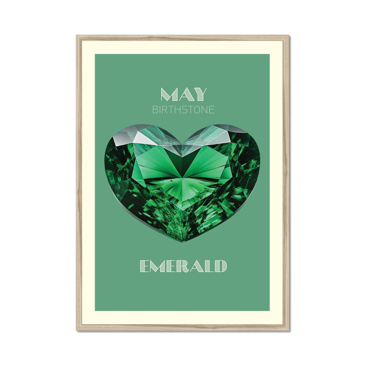 MAY Birthstone Print - Emerald Art Print