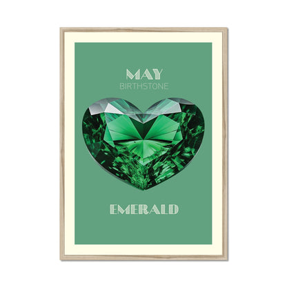 MAY Birthstone Print - Emerald Art Print