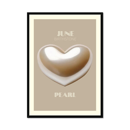 JUNE Birthstone Print - Pearl Art Print