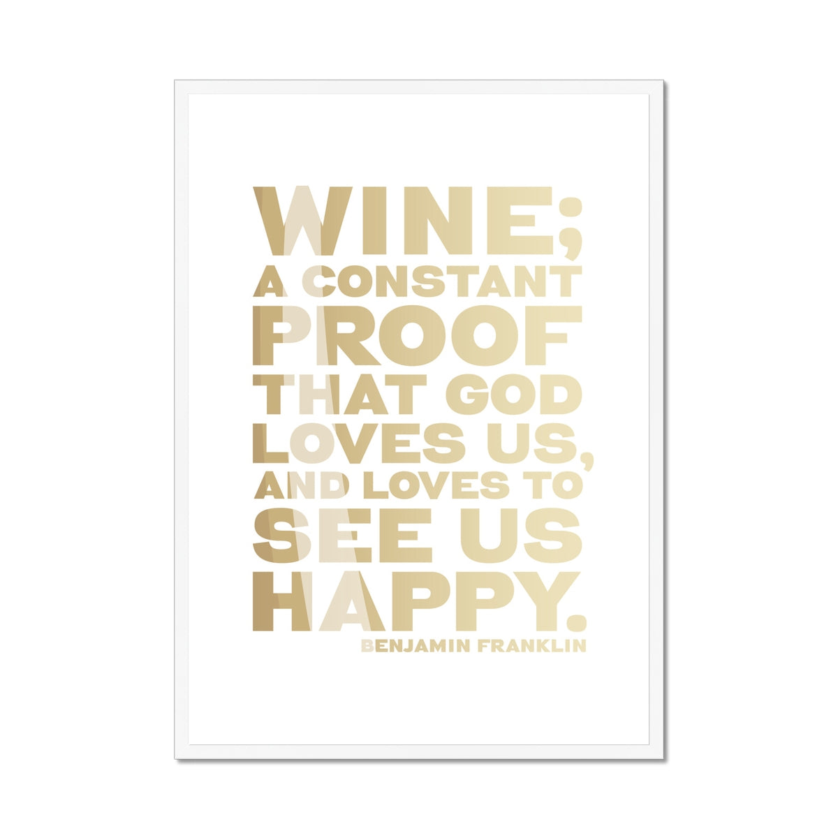 White Wine Quote Print