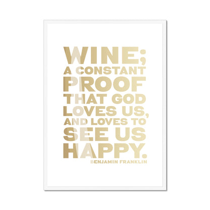 White Wine Quote Print