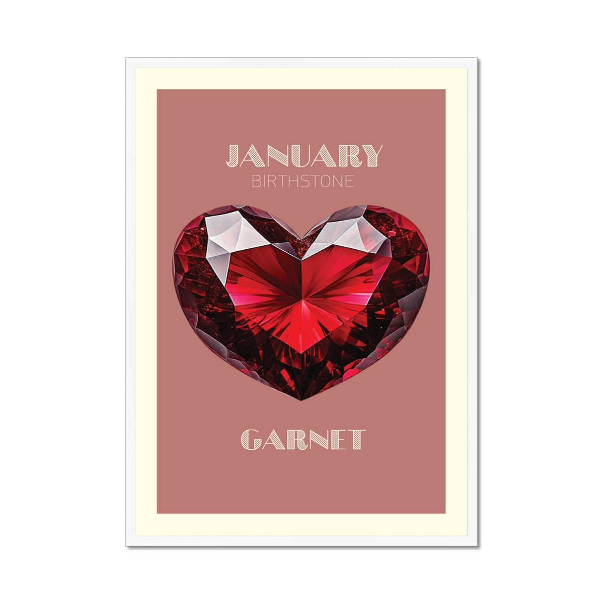 JANUARY Birthstone Print - Garnet Art Print