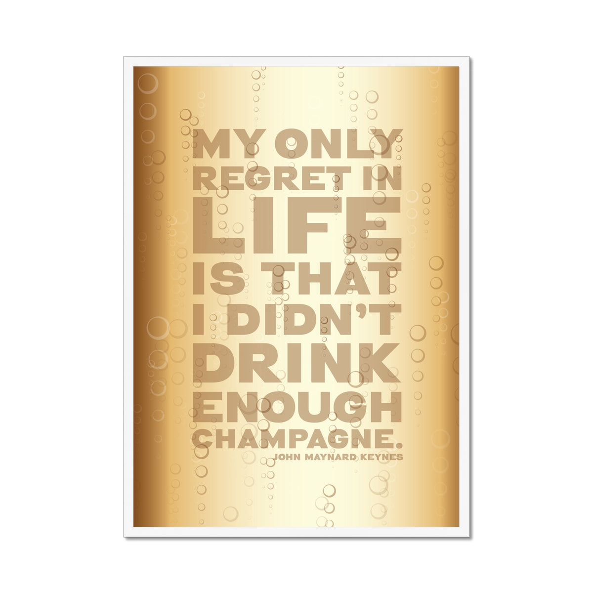 Funny Champagne Quote Print