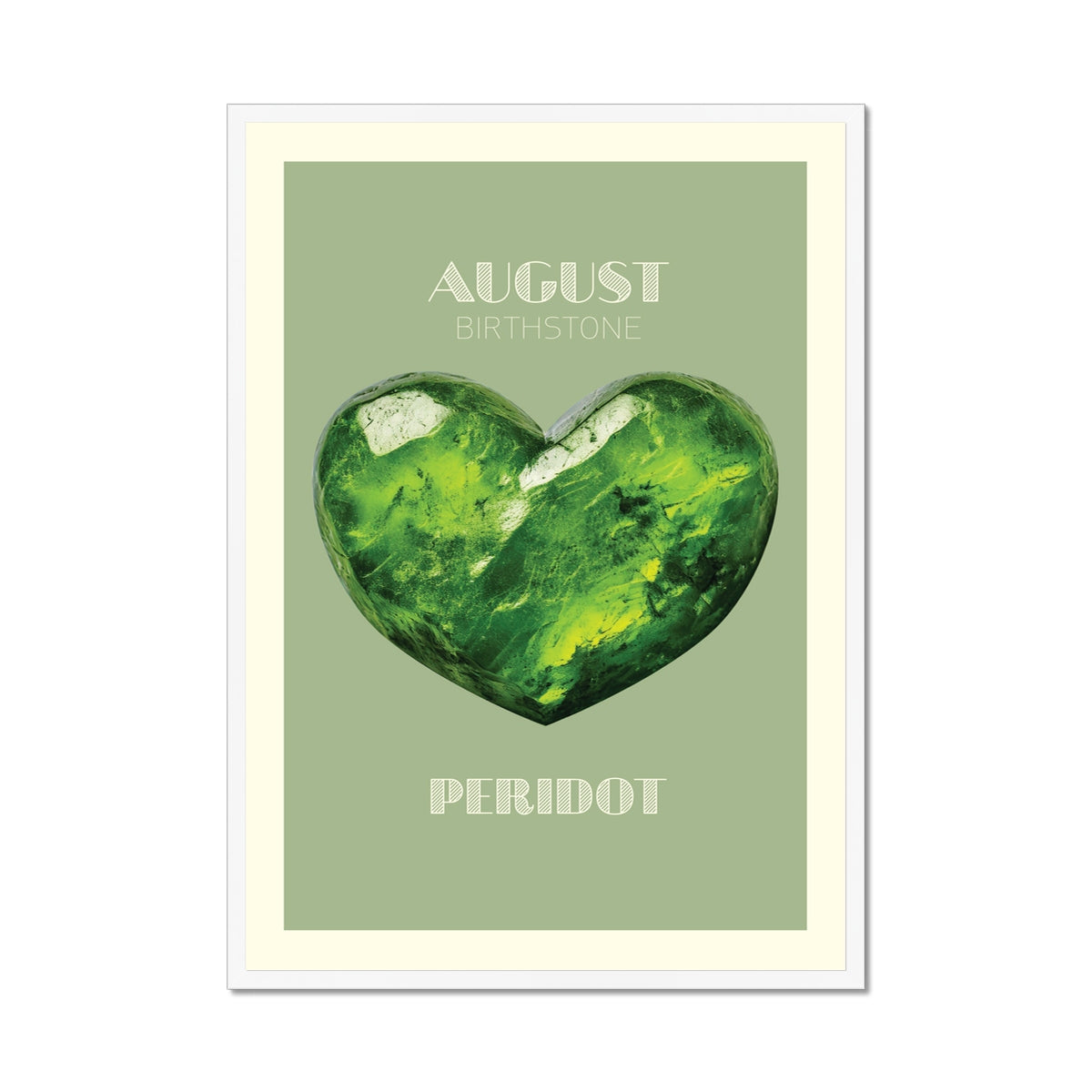 AUGUST Birthstone Print - Peridot Art Print