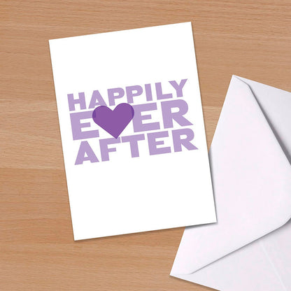 A Fairytale Wedding Card "Happily Ever After" this is the perfect Engagement, Anniversary, Valentines, Marriage or wedding Card